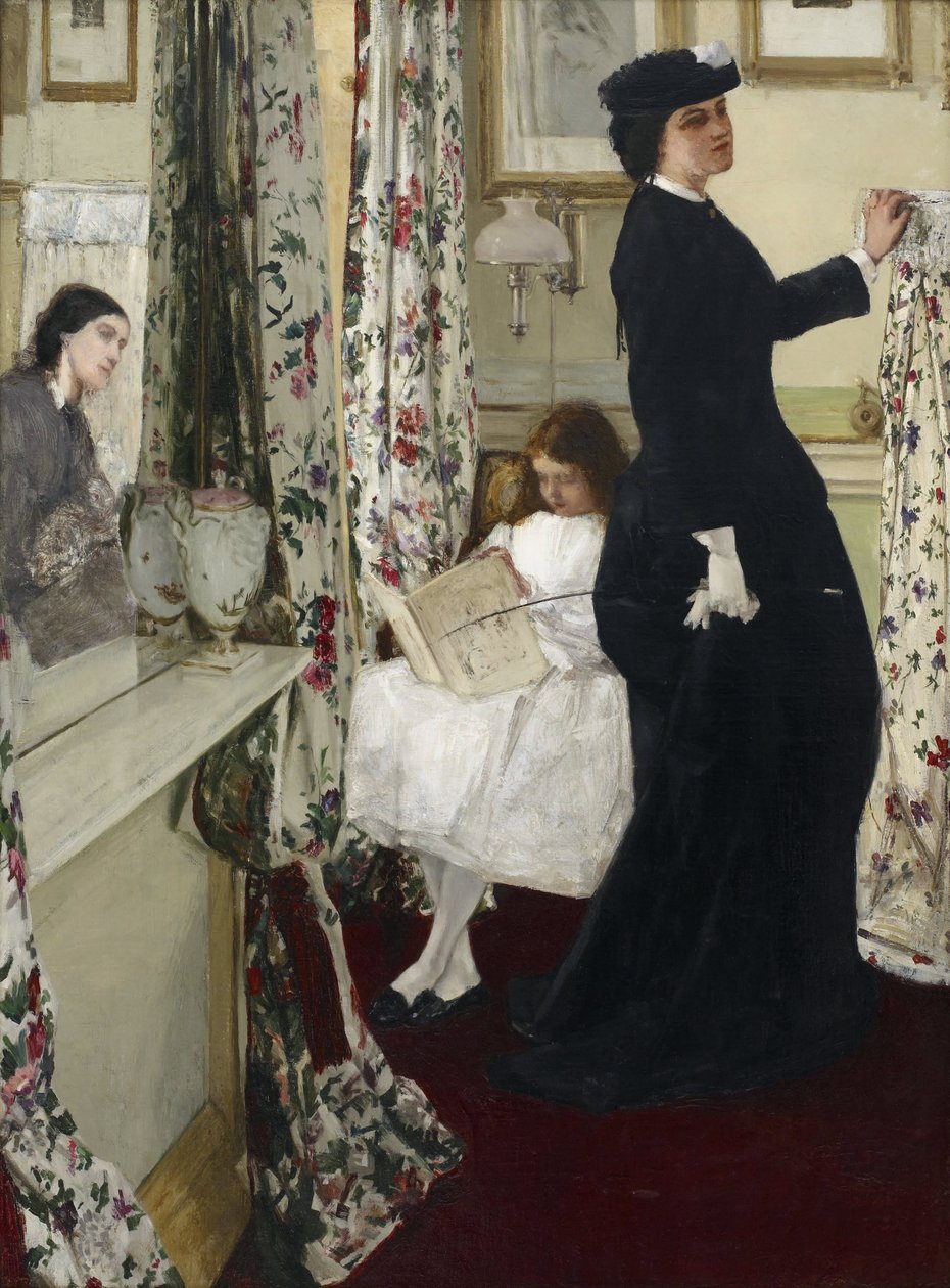 "Harmony in Green and Rose: The Music Room" Maleri af James Abbott McNeill Whistler (1834-1903) 1860 Freer Gallery of Art, Washington USA af James Abbott McNeill Whistler