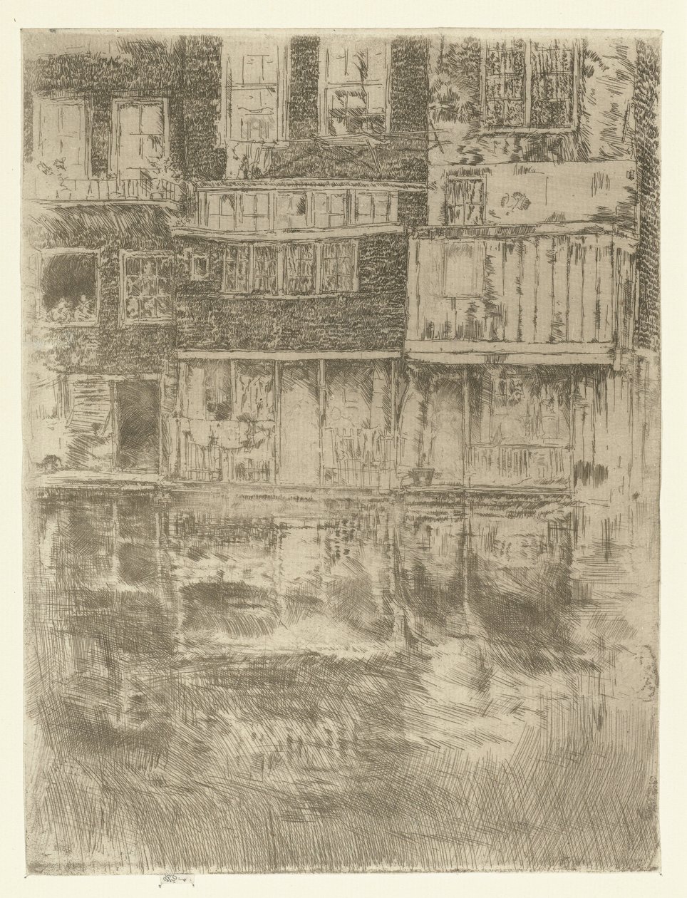 Huse i Amsterdam Square House, Amsterdam af James Abbott McNeill Whistler