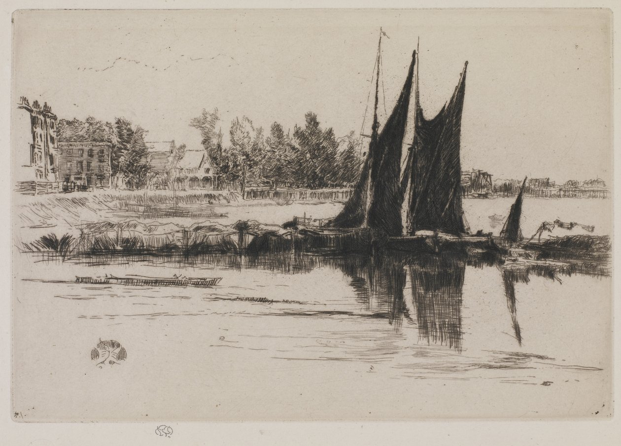 Hurlingham, 1859 (radering på papir) af James Abbott McNeill Whistler