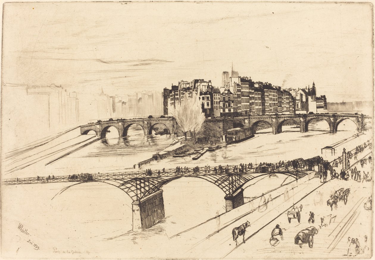 Isle of the City, Paris, 1859. af James Abbott McNeill Whistler