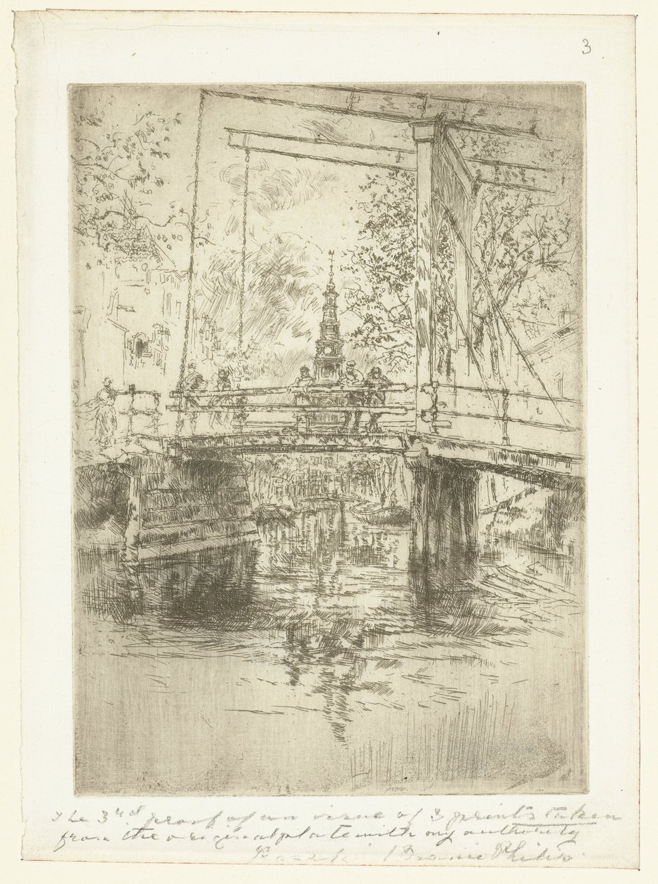 Lille vindebro i Amsterdam Lille Vindebro, Amsterdam af James Abbott McNeill Whistler