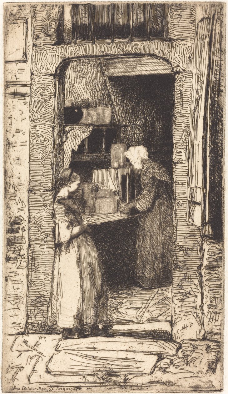 Sennepssælgeren, 1858. af James Abbott McNeill Whistler