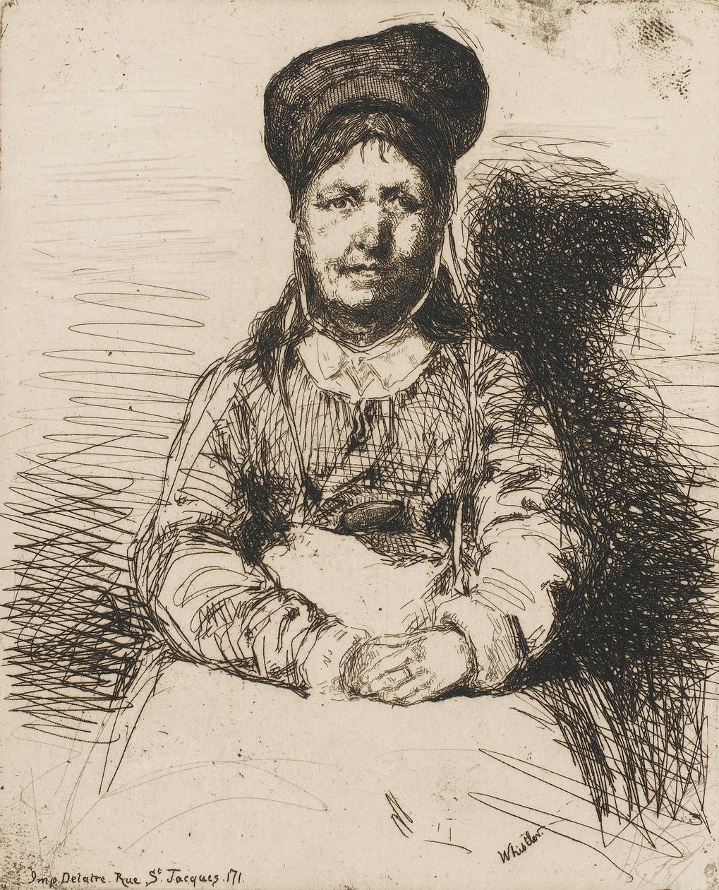 La Retameuse. En af de tolv ætsninger fra naturen The French Set, 1858. af James Abbott McNeill Whistler