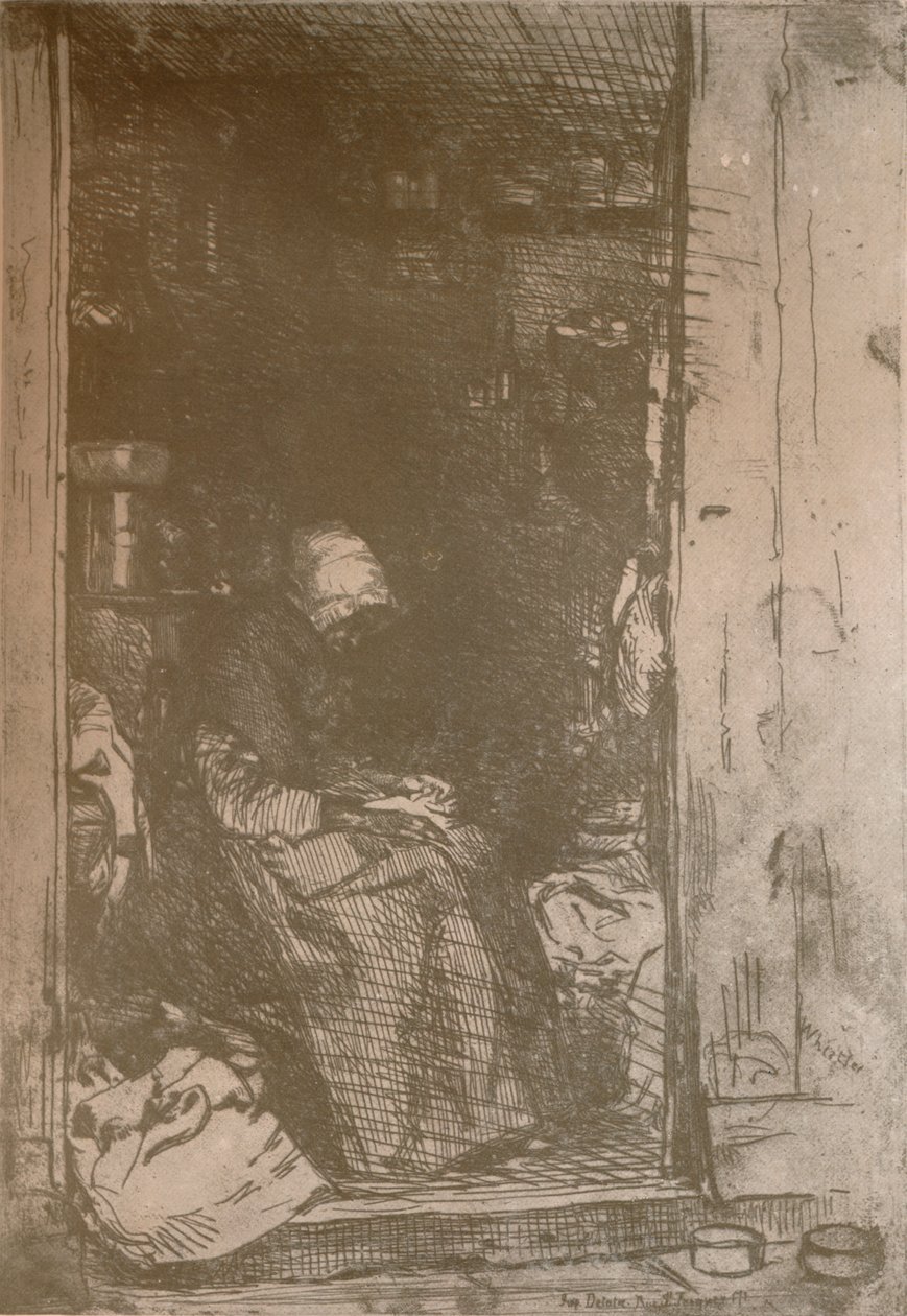 The Raggedy Old Woman, c1858, 1904 af James Abbott McNeill Whistler