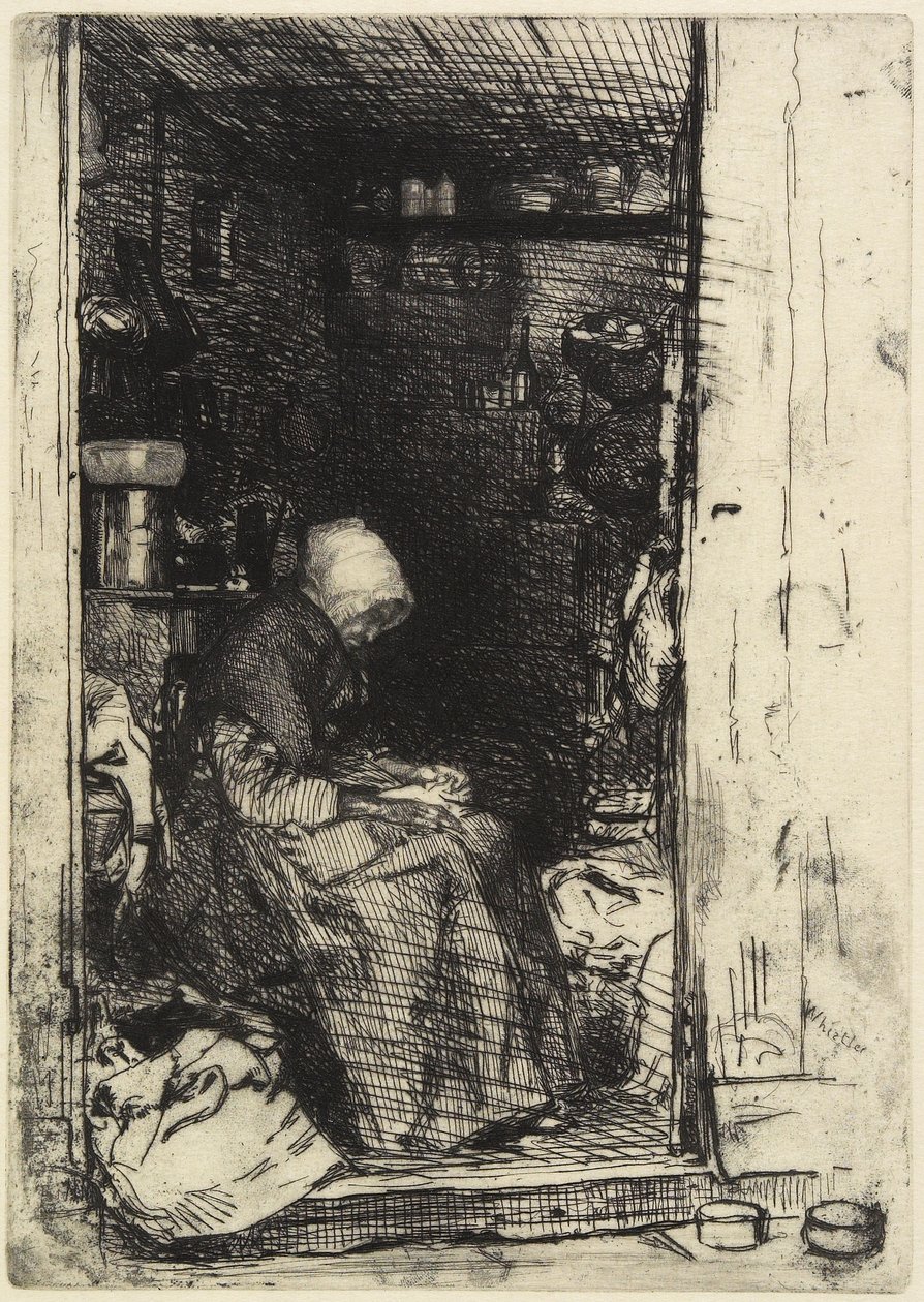La Vieille aux Loques fra "Twelve Etchings from Nature" af James Abbott McNeill Whistler