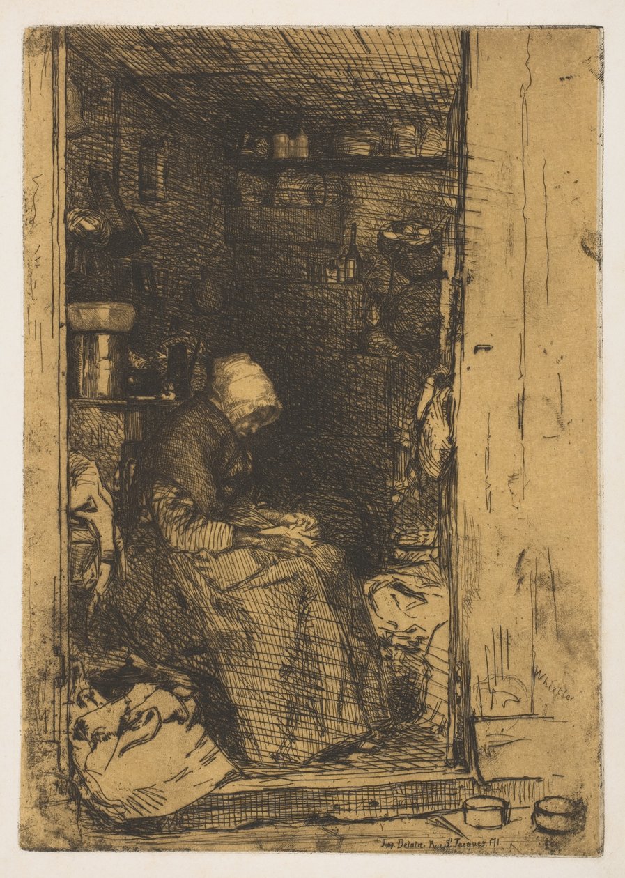 The Old Raggedy, 1858. af James Abbott McNeill Whistler