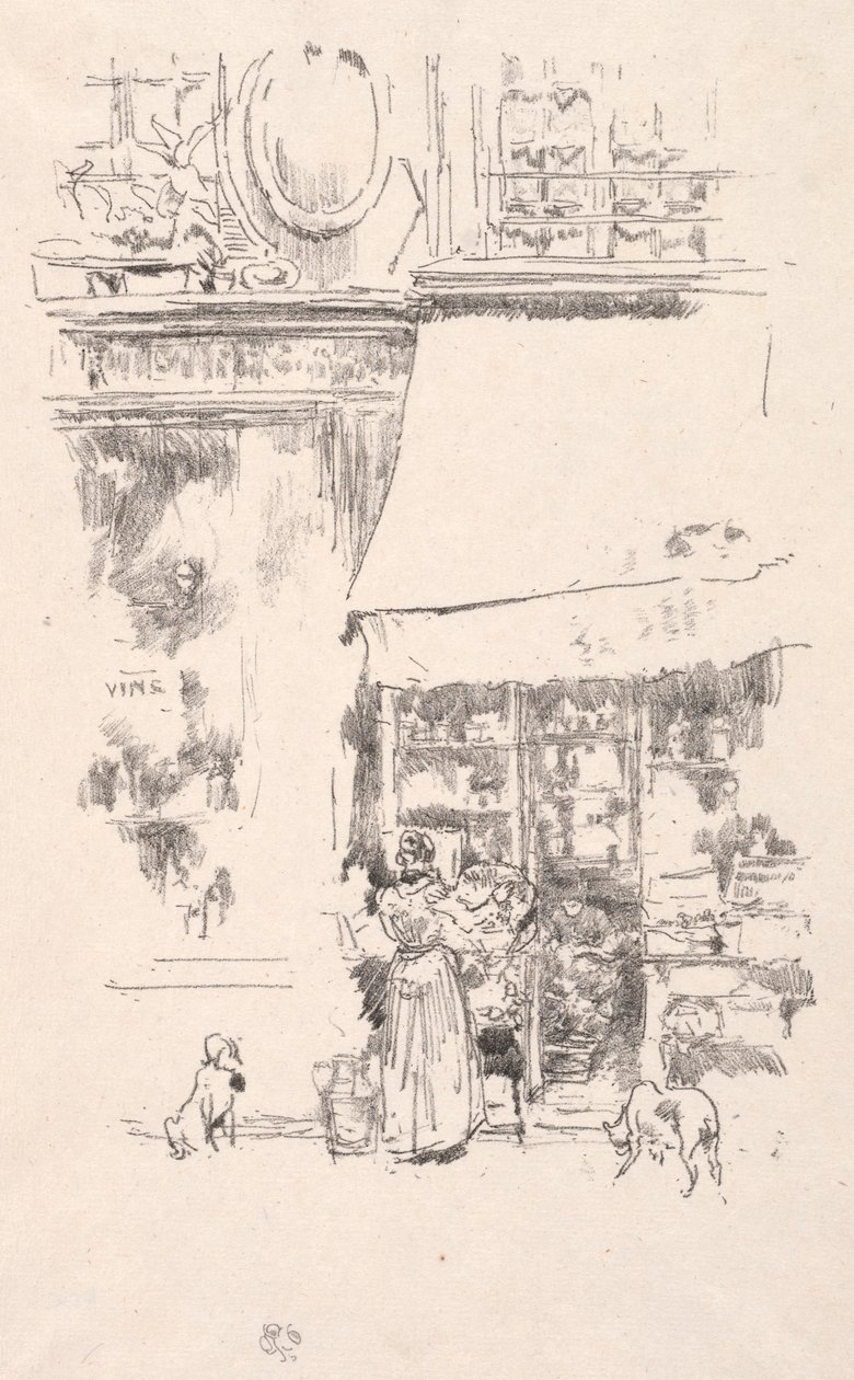 Frugtsælgeren i Rue de Grenelle, 1874. af James Abbott McNeill Whistler