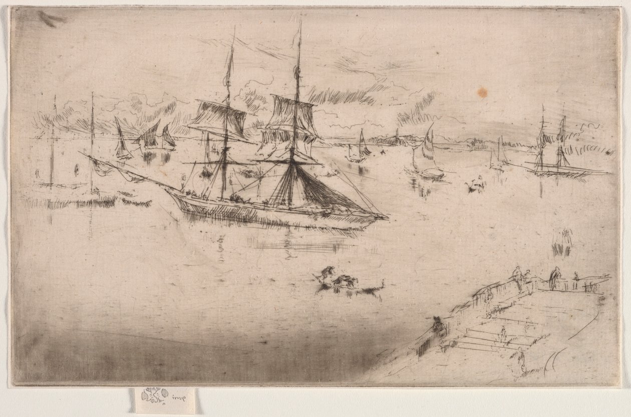 Lagune: middag, 1886. af James Abbott McNeill Whistler