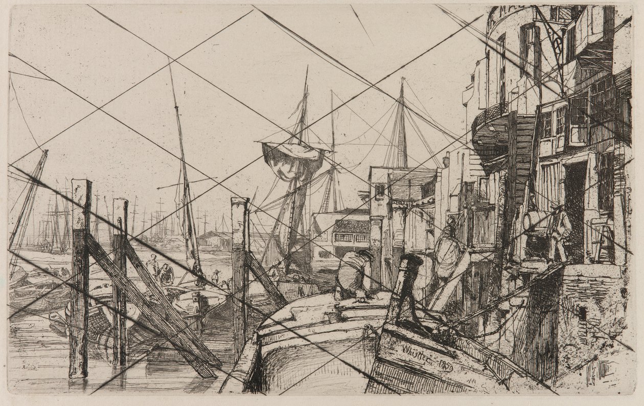 Limehouse, 1859. af James Abbott McNeill Whistler