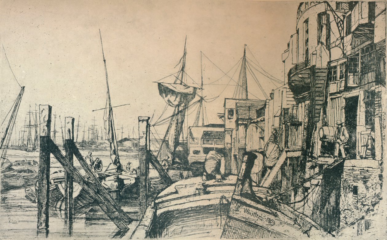 Limehouse, 1859, 1904 af James Abbott McNeill Whistler