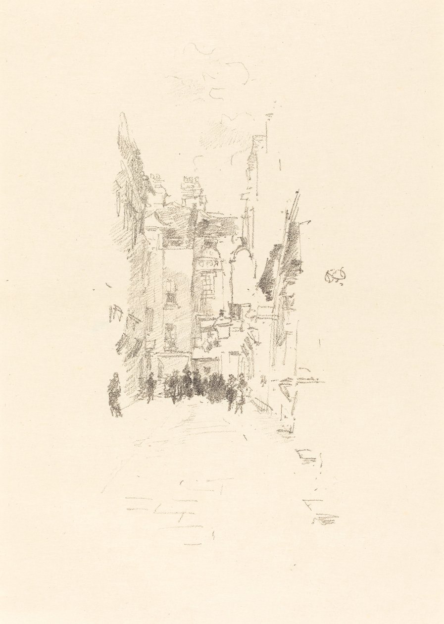 Lille Hof, Tøjmesse, 1887. af James Abbott McNeill Whistler