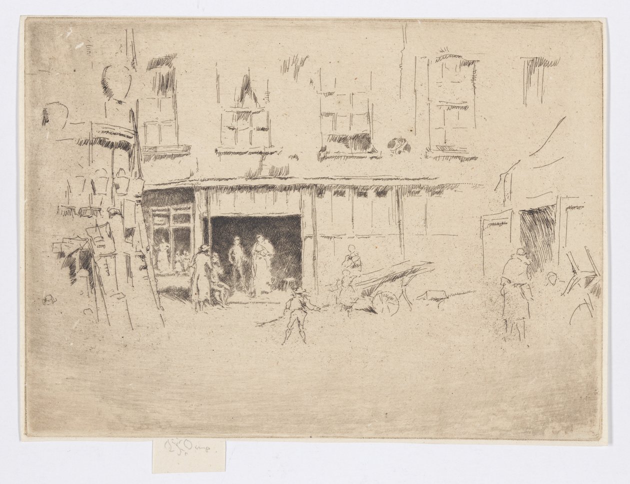 Little Court, ca. 1880-81 (radering; blæk på papir) af James Abbott McNeill Whistler