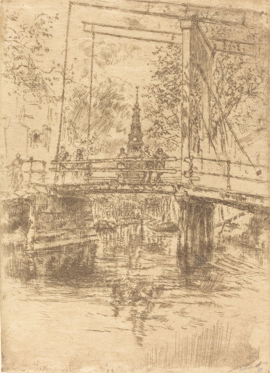 Lille Vindebro, Amsterdam, 1889. af James Abbott McNeill Whistler