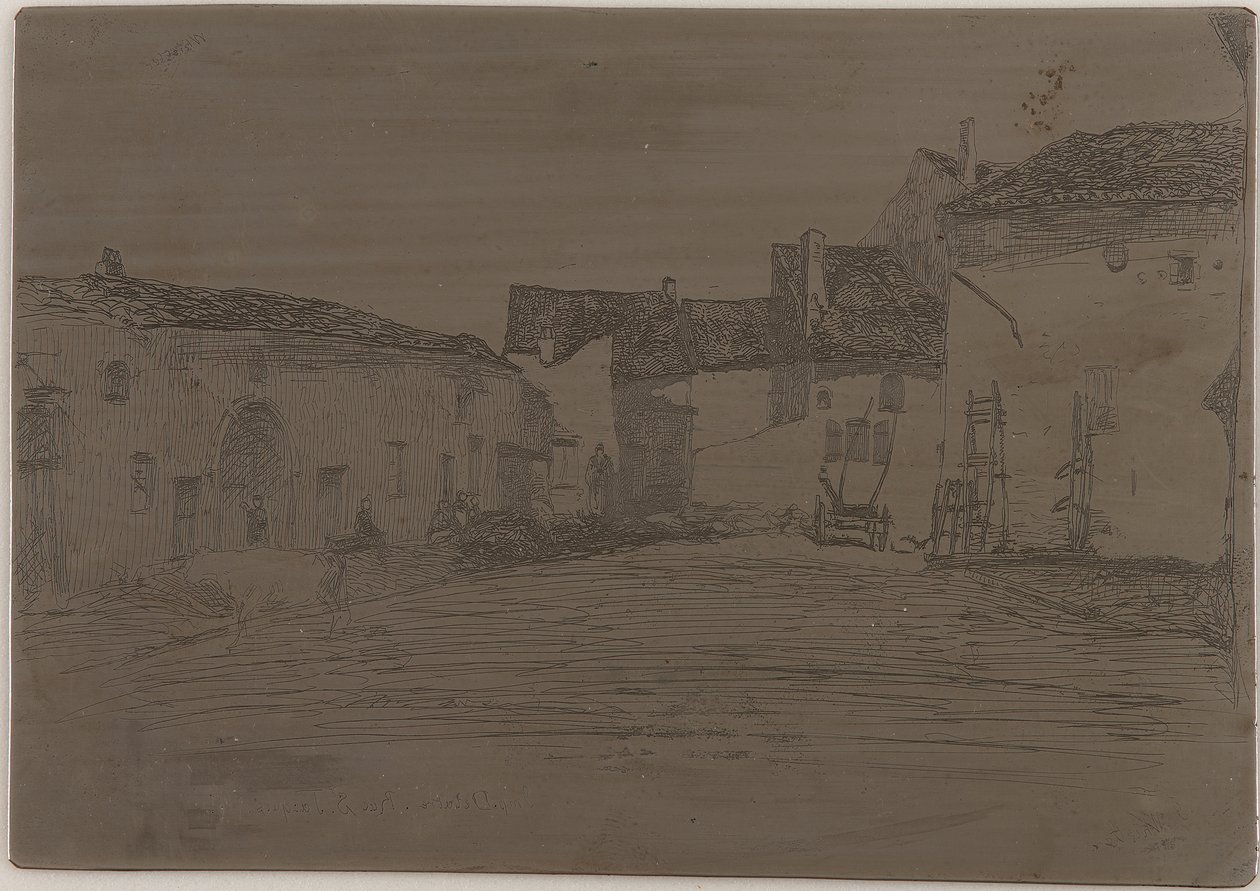 Liverdun. En af de tolv ætsninger fra naturen, 1858. af James Abbott McNeill Whistler