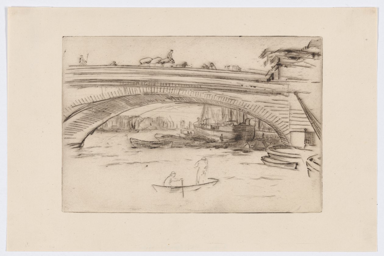 London Bridge, ca. 1875 (koldnål; blæk på papir) af James Abbott McNeill Whistler