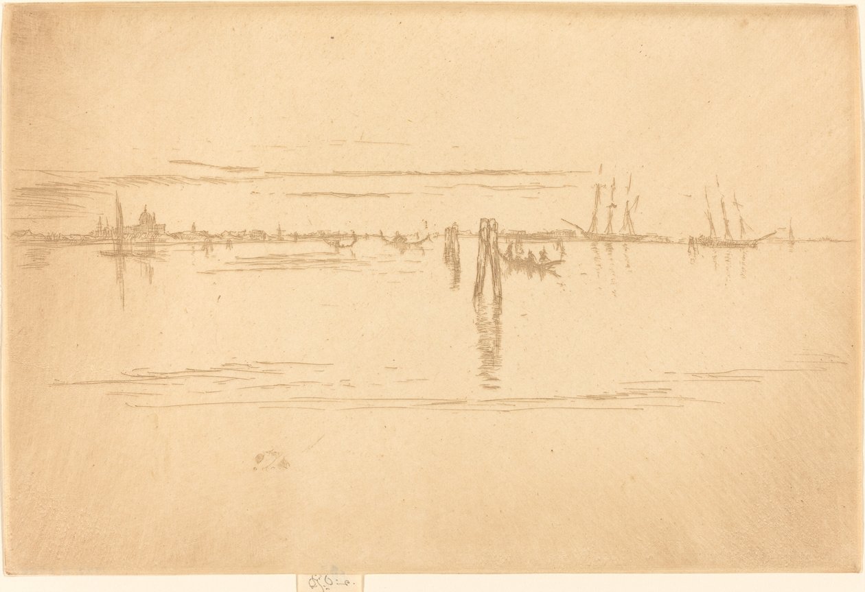 Long Lagoon, 1880. af James Abbott McNeill Whistler