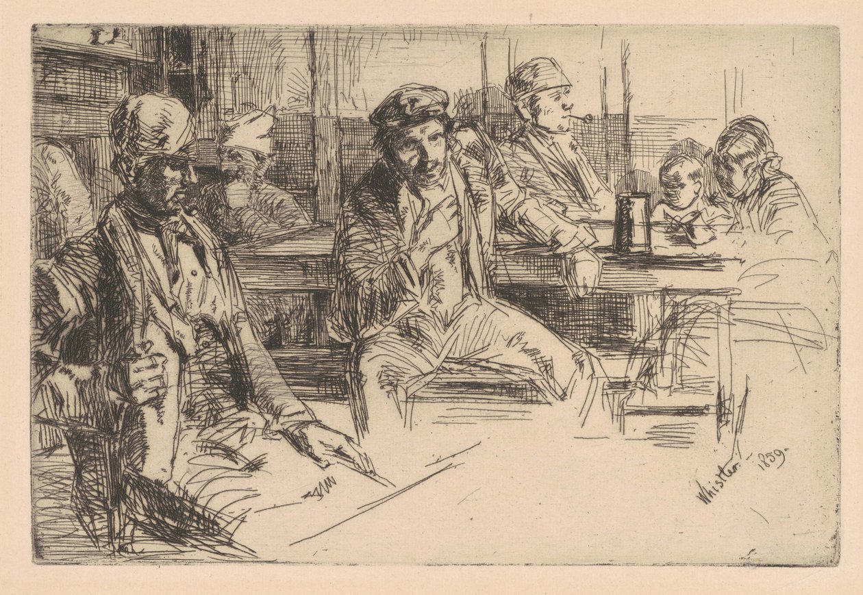 Longshoreman, 1859 (ætsning og tørnål på bundet papir) af James Abbott McNeill Whistler