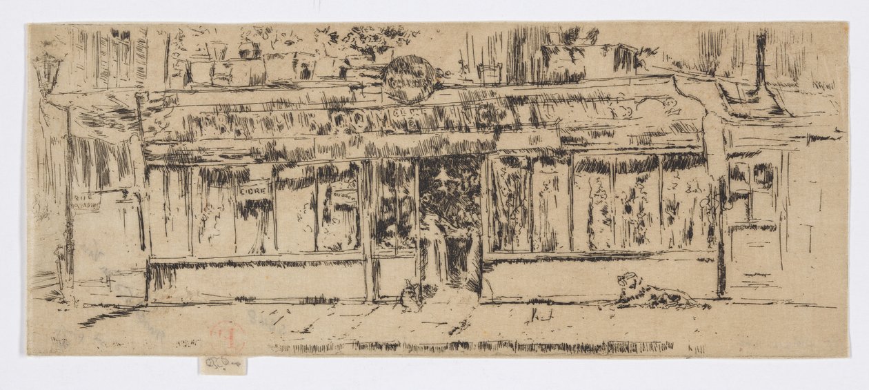 Marchand de Vin, Paris, ca. 1892-93 (radering; blæk på papir) af James Abbott McNeill Whistler