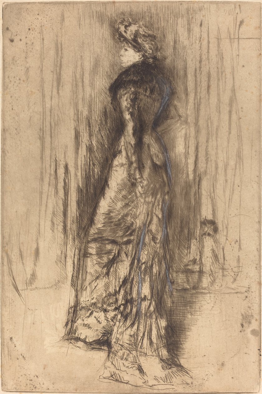 Maud, stående, ca. 1873. af James Abbott McNeill Whistler