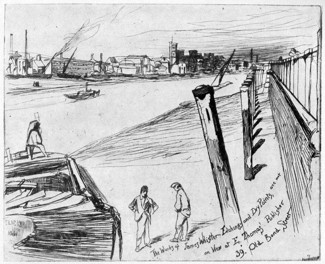 Millbank, c1860 1904. af James Abbott McNeill Whistler
