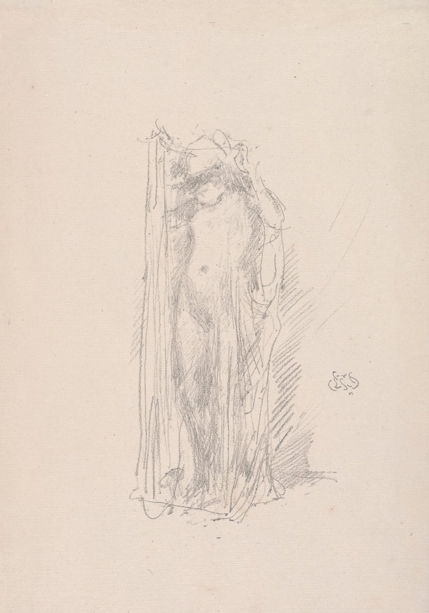 Model Drapering, 1890. af James Abbott McNeill Whistler