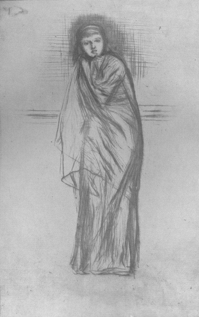 Model Resting, 1870, 1904 af James Abbott McNeill Whistler