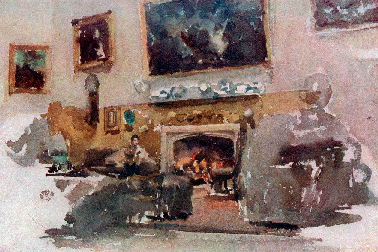 Moreby Hall, c1883 1904. af James Abbott McNeill Whistler