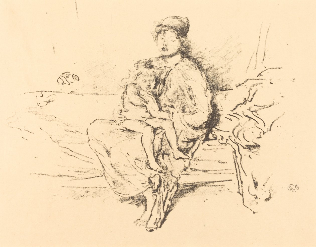 Mor og barn, nr. 2, 18911895. af James Abbott McNeill Whistler