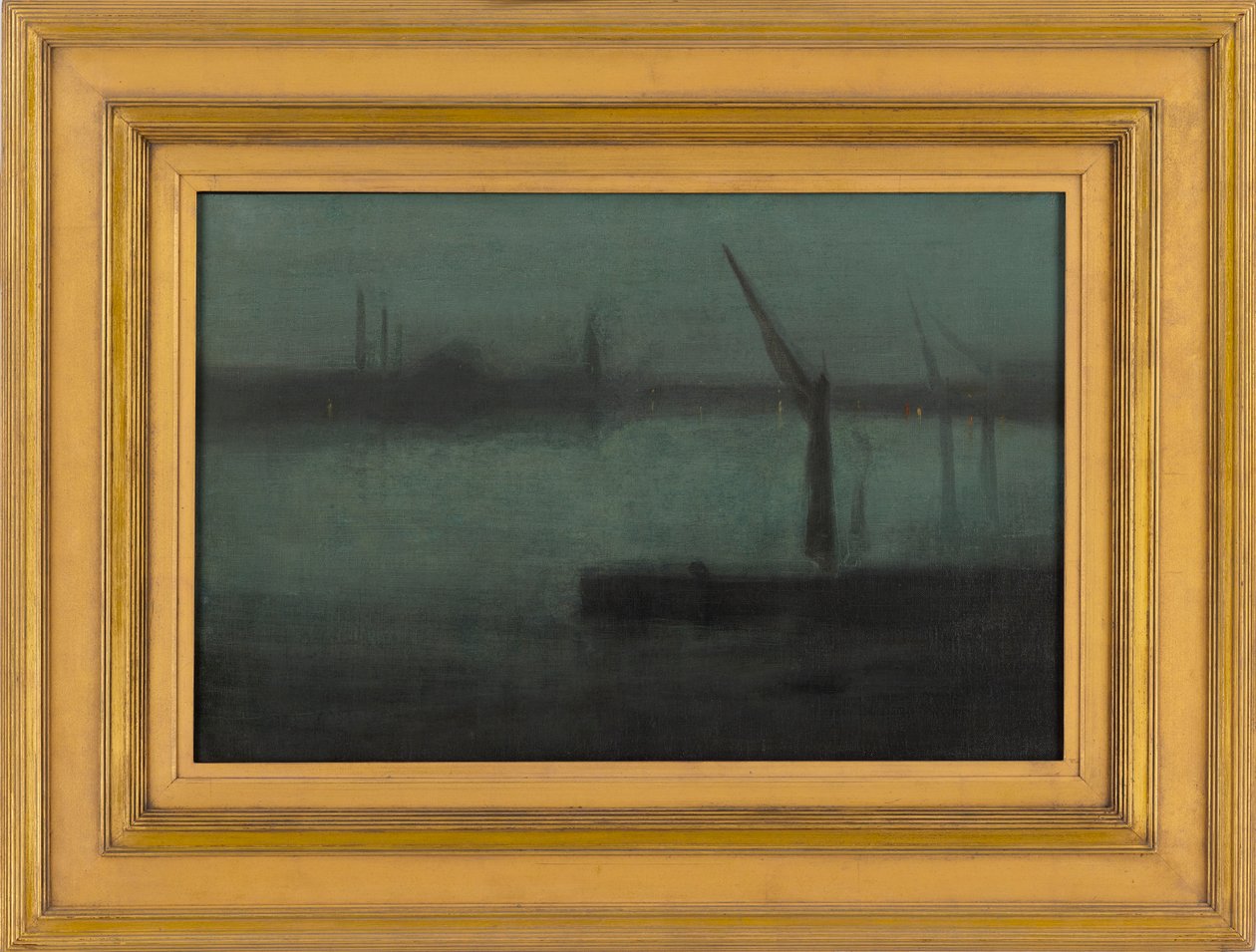 Nocturne: Blue and Silver - Battersea Reach, 1870-1875. af James Abbott McNeill Whistler