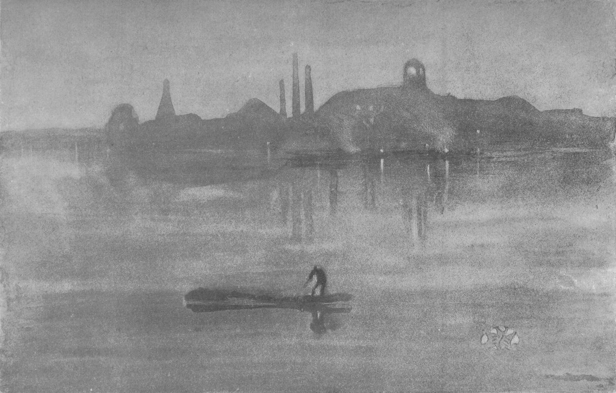 Nocturne: Themsen ved Battersea, 1878, 1904 af James Abbott McNeill Whistler
