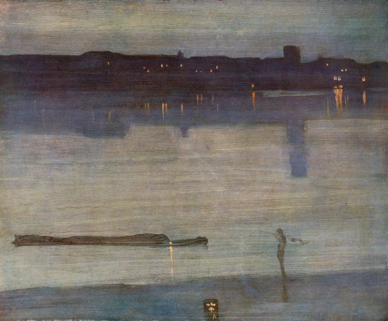 Nocturne i blåt og grønt, 1870. af James Abbott McNeill Whistler