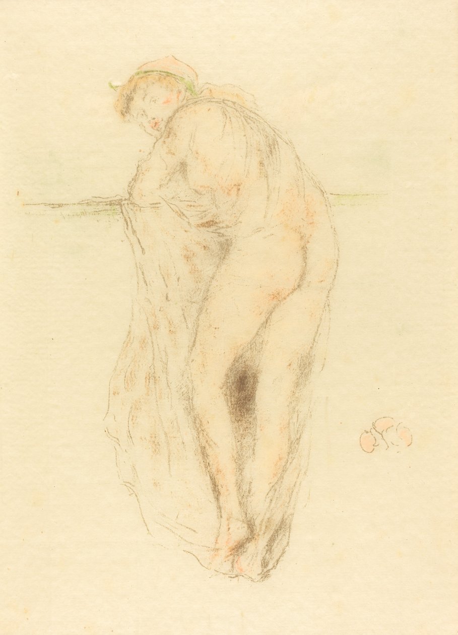 Nøgenmodel, set bagfra, 1891. af James Abbott McNeill Whistler