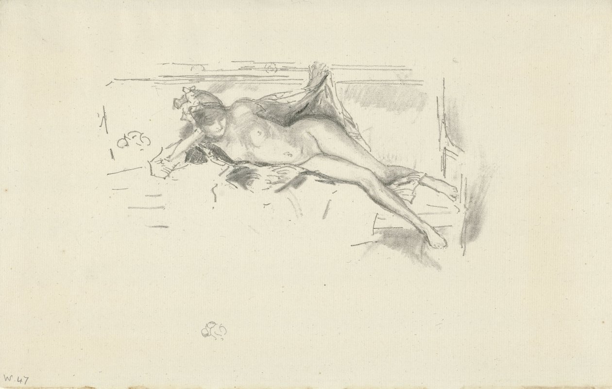 Nøgen model tilbagelænet af James Abbott McNeill Whistler