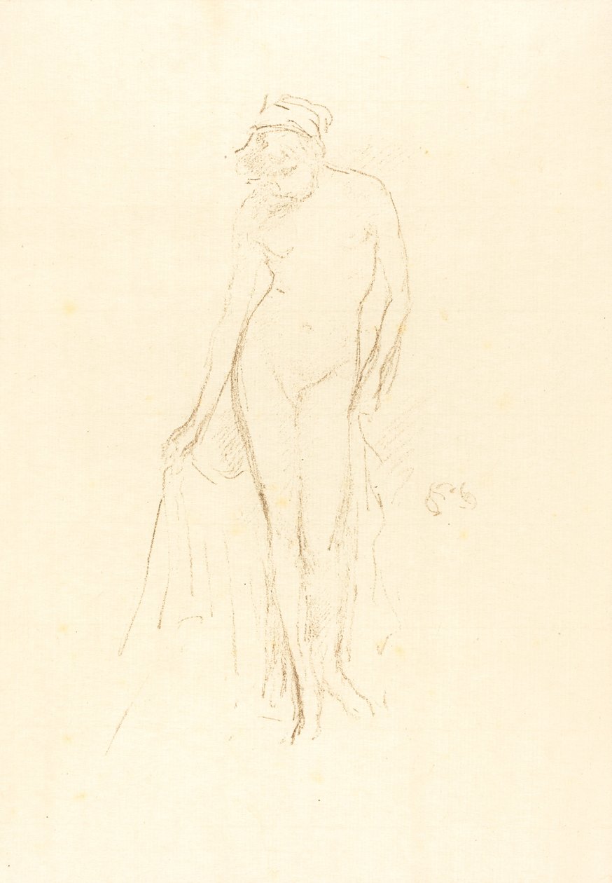 Nøgenmodel, stående, ca. 1891. af James Abbott McNeill Whistler