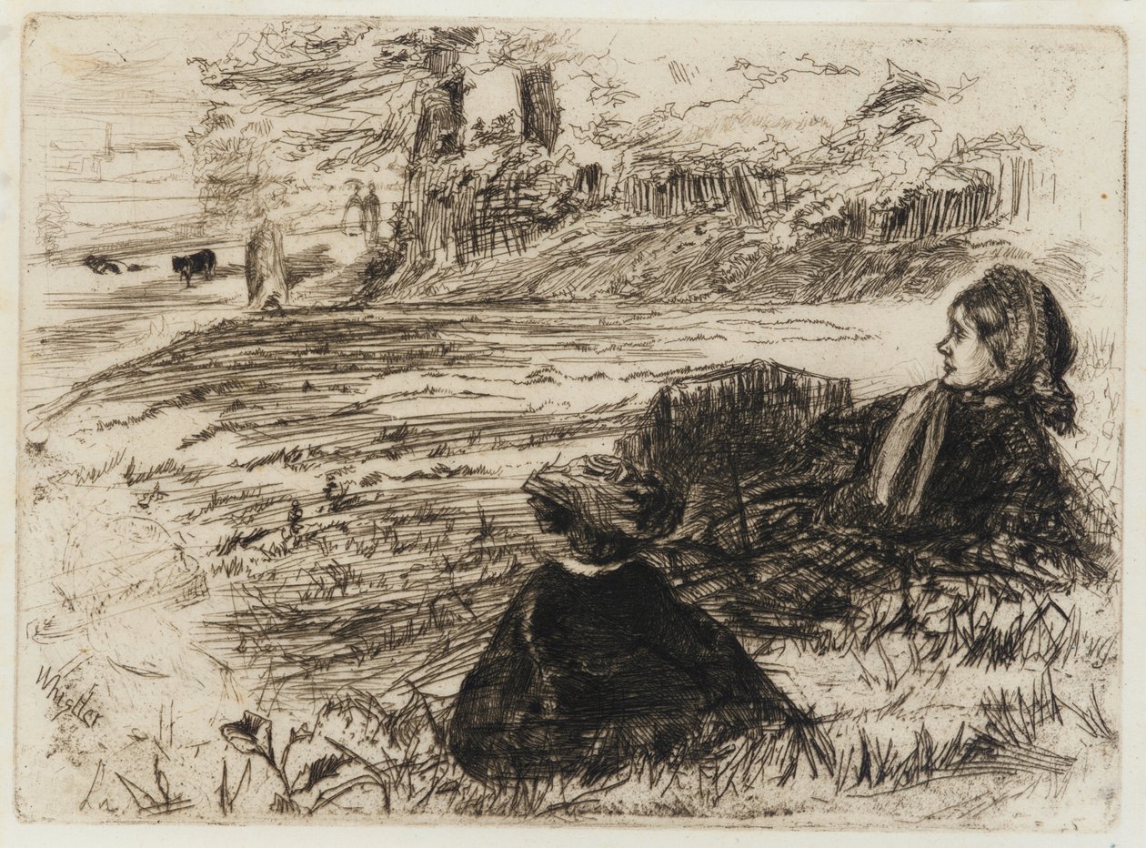 Plejepige og barn, 1859. af James Abbott McNeill Whistler