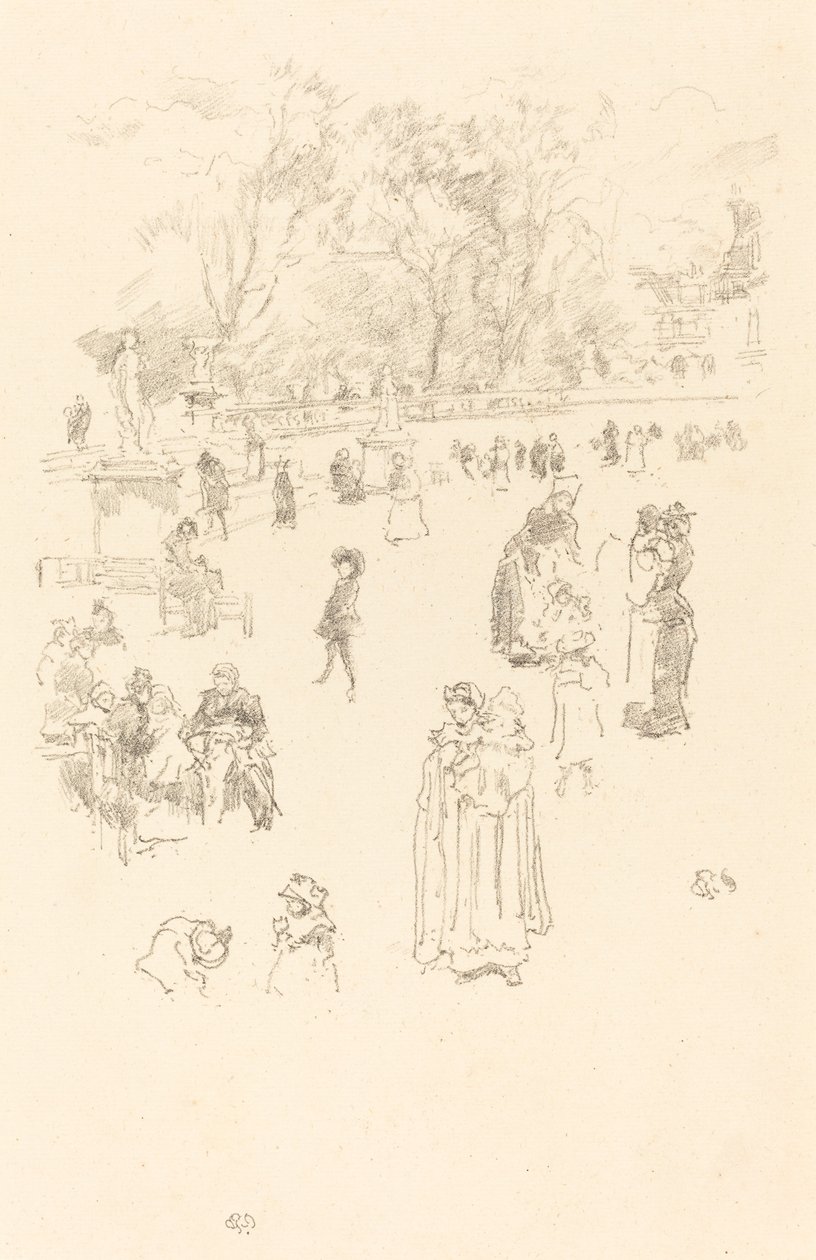 Nursemaids: The Maids of Luxembourg, 1894. af James Abbott McNeill Whistler