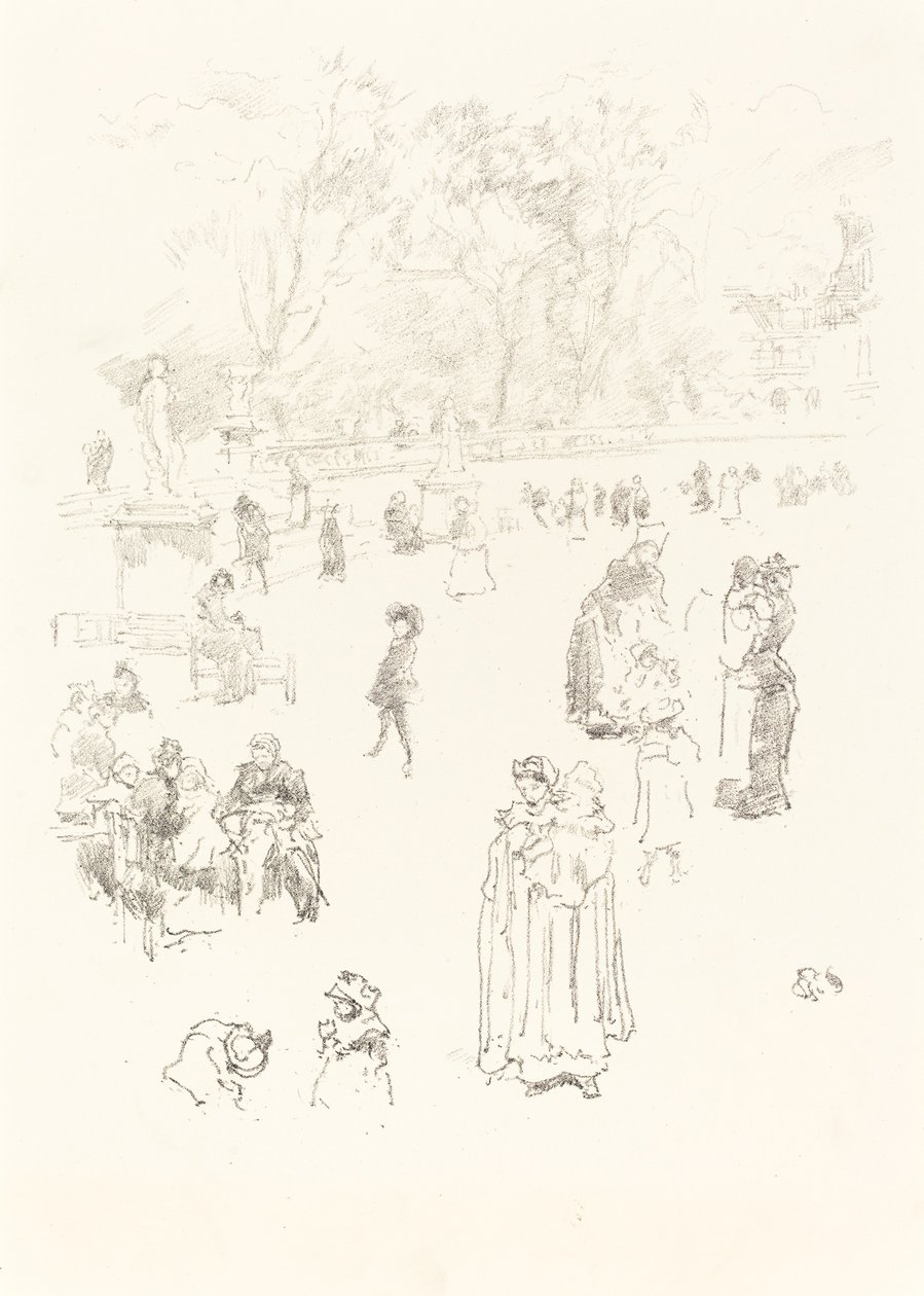 Nursemaids: The Maids of Luxembourg, 1894. af James Abbott McNeill Whistler