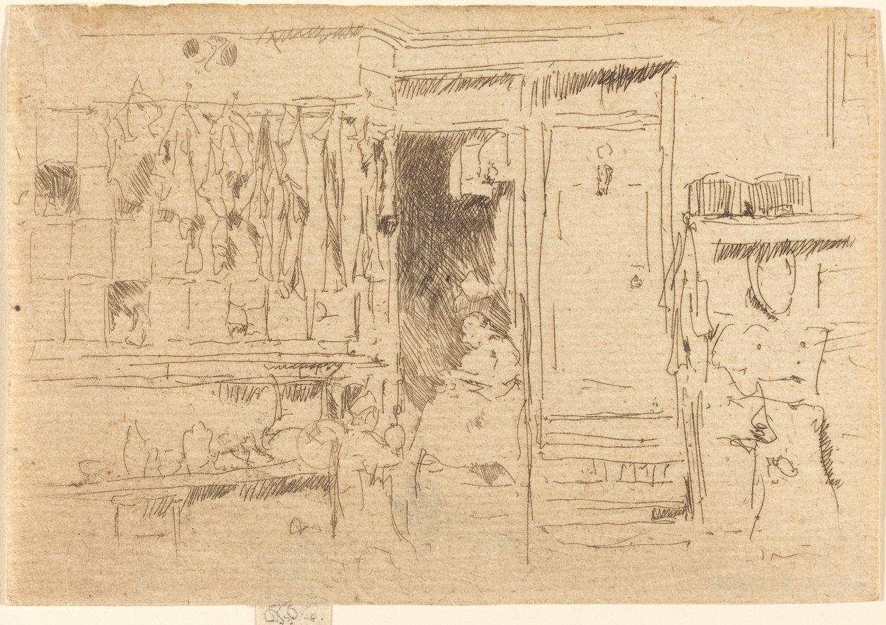 Gammeltøjsbutik, No.I, ca. 18841886. af James Abbott McNeill Whistler