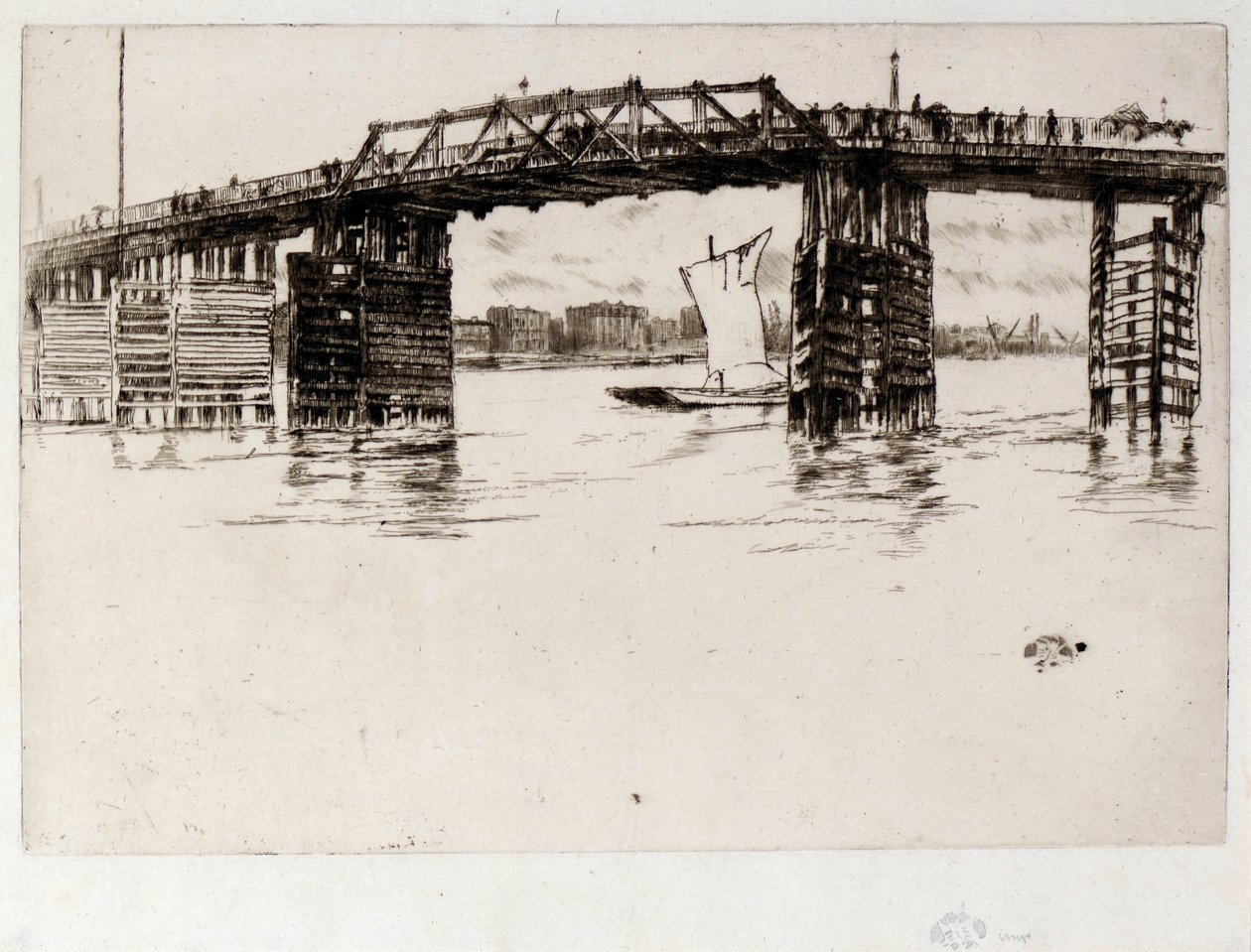 Den gamle Battersea Bridge af James Abbott McNeill Whistler