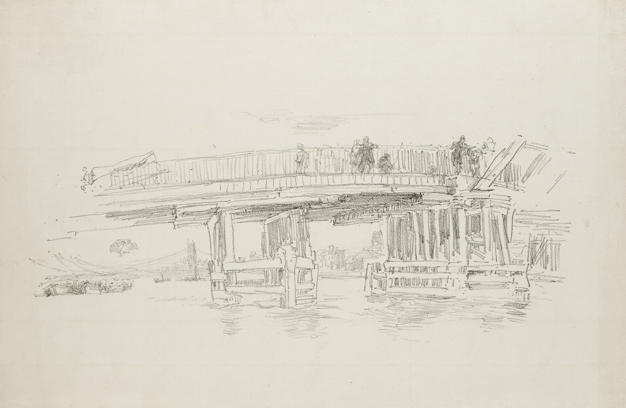 Old Battersea Bridge, 1879, udgivet 1887 af James Abbott McNeill Whistler