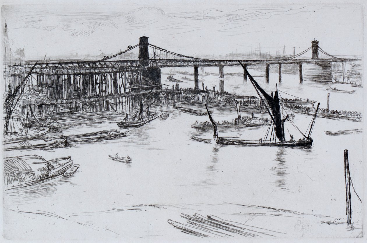 Den gamle Hungerford-bro af James Abbott McNeill Whistler