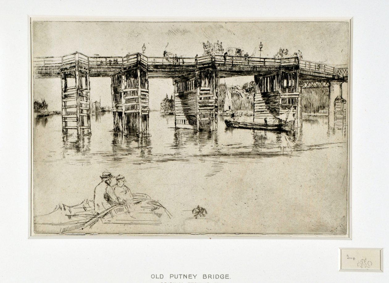 Den gamle Putney Bridge af James Abbott McNeill Whistler