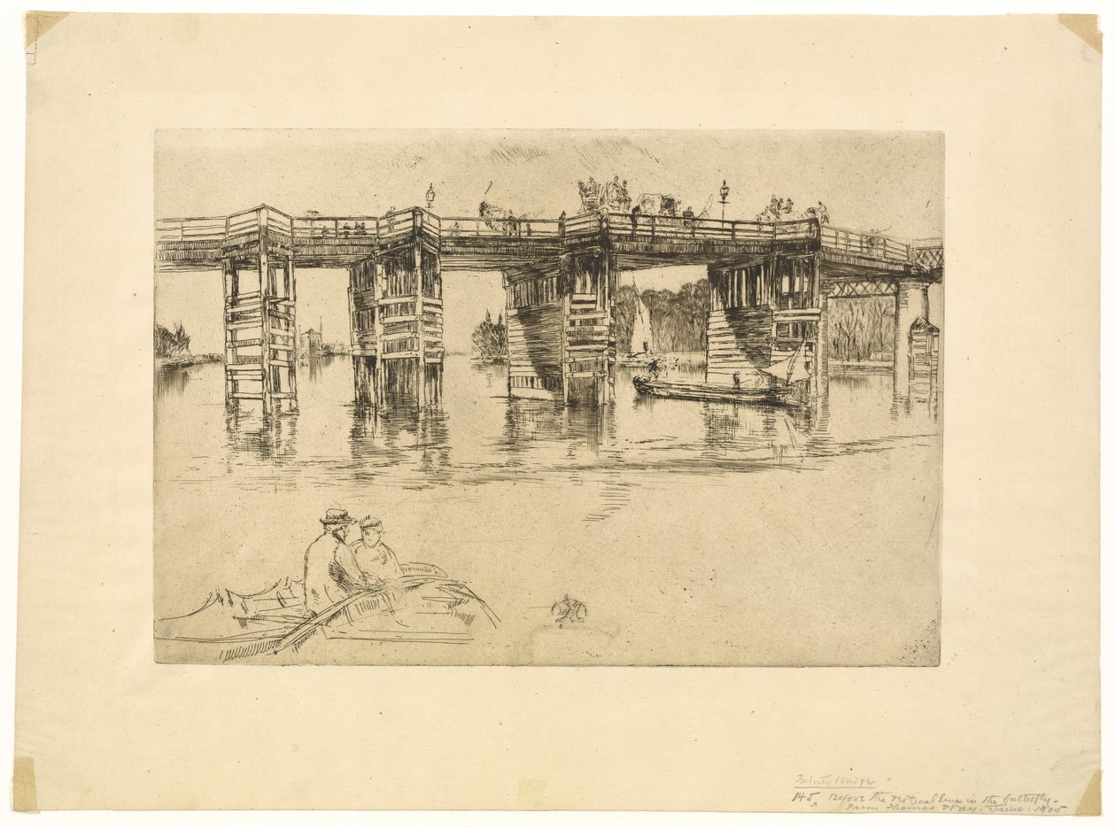 Old Putney Bridge, 1879. af James Abbott McNeill Whistler