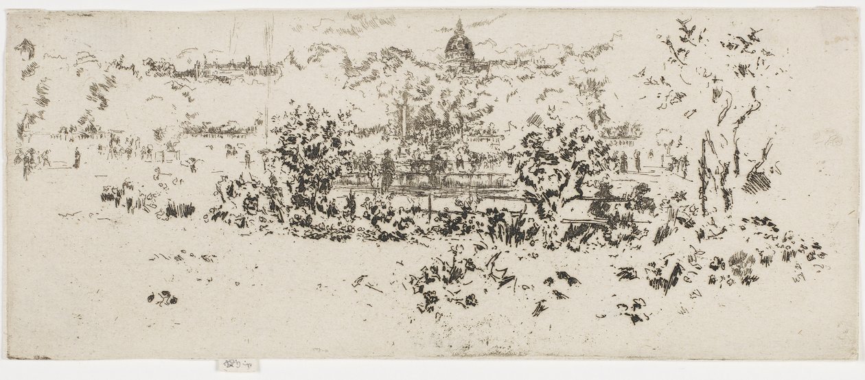 Pantheon, Luxembourg Gardens, ca. 1892-93 (radering på papir) af James Abbott McNeill Whistler