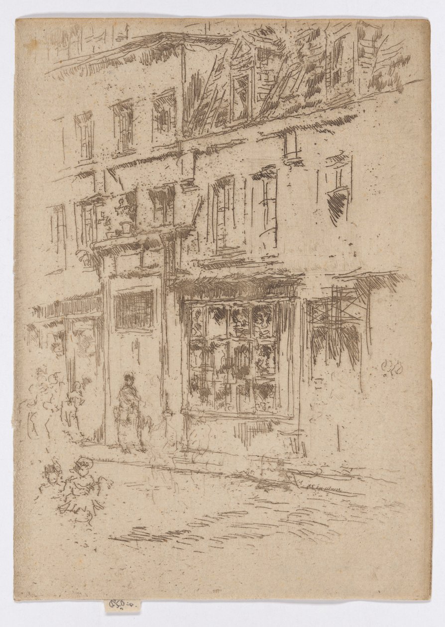 Petite Rue au Beurre, Bruxelles af James Abbott McNeill Whistler