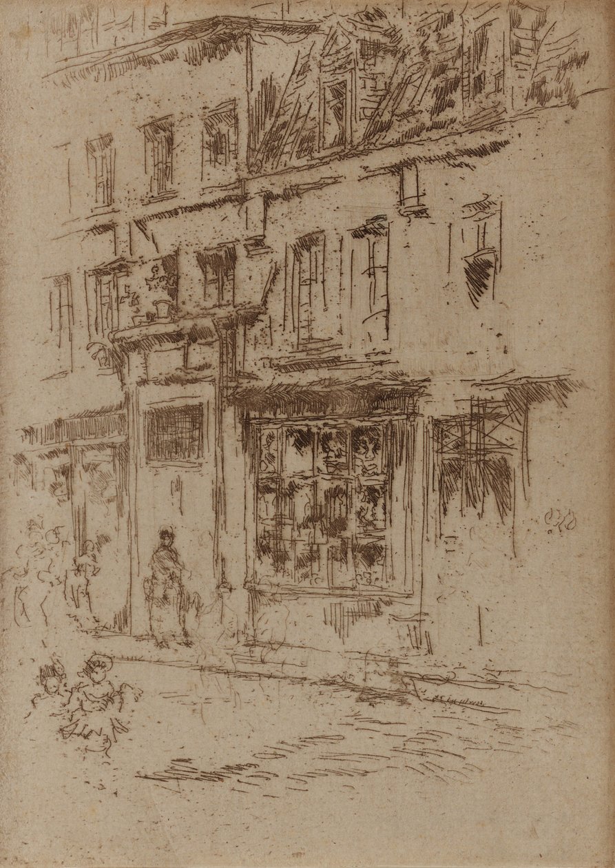 Little Butter Street, Bruxelles, 1887. af James Abbott McNeill Whistler
