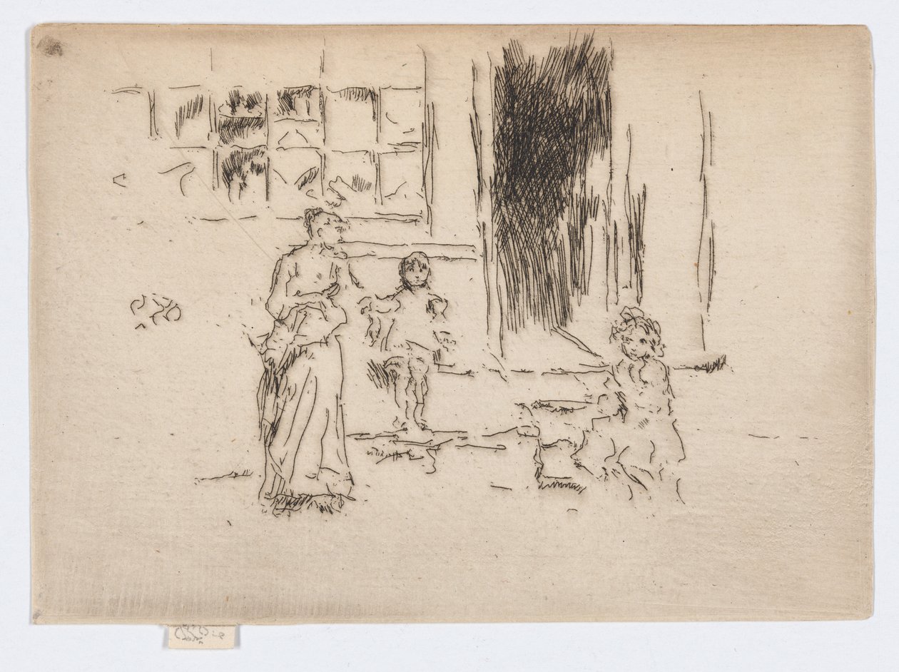 Petticoat Lane, ca. 1886-88 (radering; blæk på papir) af James Abbott McNeill Whistler