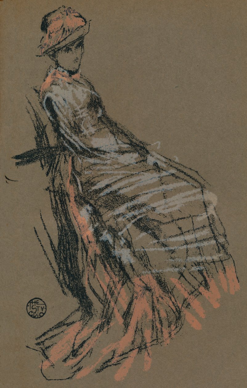 Portrætstudie i pastel, c1800-tallet, 1903 af James Abbott McNeill Whistler