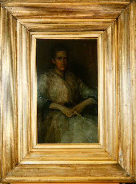 Portræt af Ellen Sturgis Hooper, ca. 1890 (olie på træpanel) (se også 419723) af James Abbott McNeill Whistler
