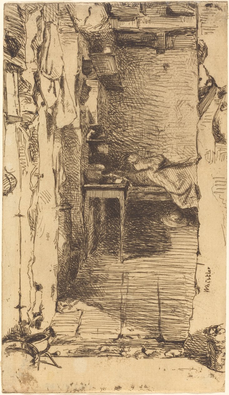 Rag Pickers, Mouffetard Quarter, Paris, 1858. af James Abbott McNeill Whistler